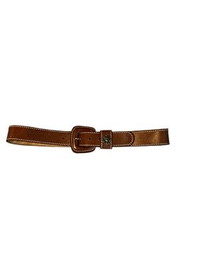 Vintage Aviator by Adelfio Italian Leather Belt Lion Head Hardware